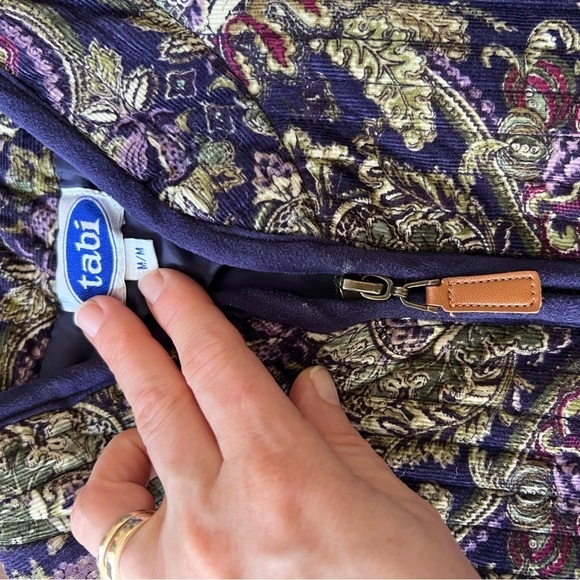 Tabi Vintage Grandma Paisley Quilted Vest M - Picture 5 of 8